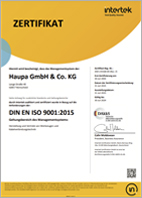 Zertifikat DIN EN ISO 9001:2015> </a></p>
<ul>
<li><a title=